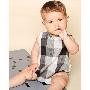 CHECK BUBBLE ROMPER - TURTLEDOVE LONDON